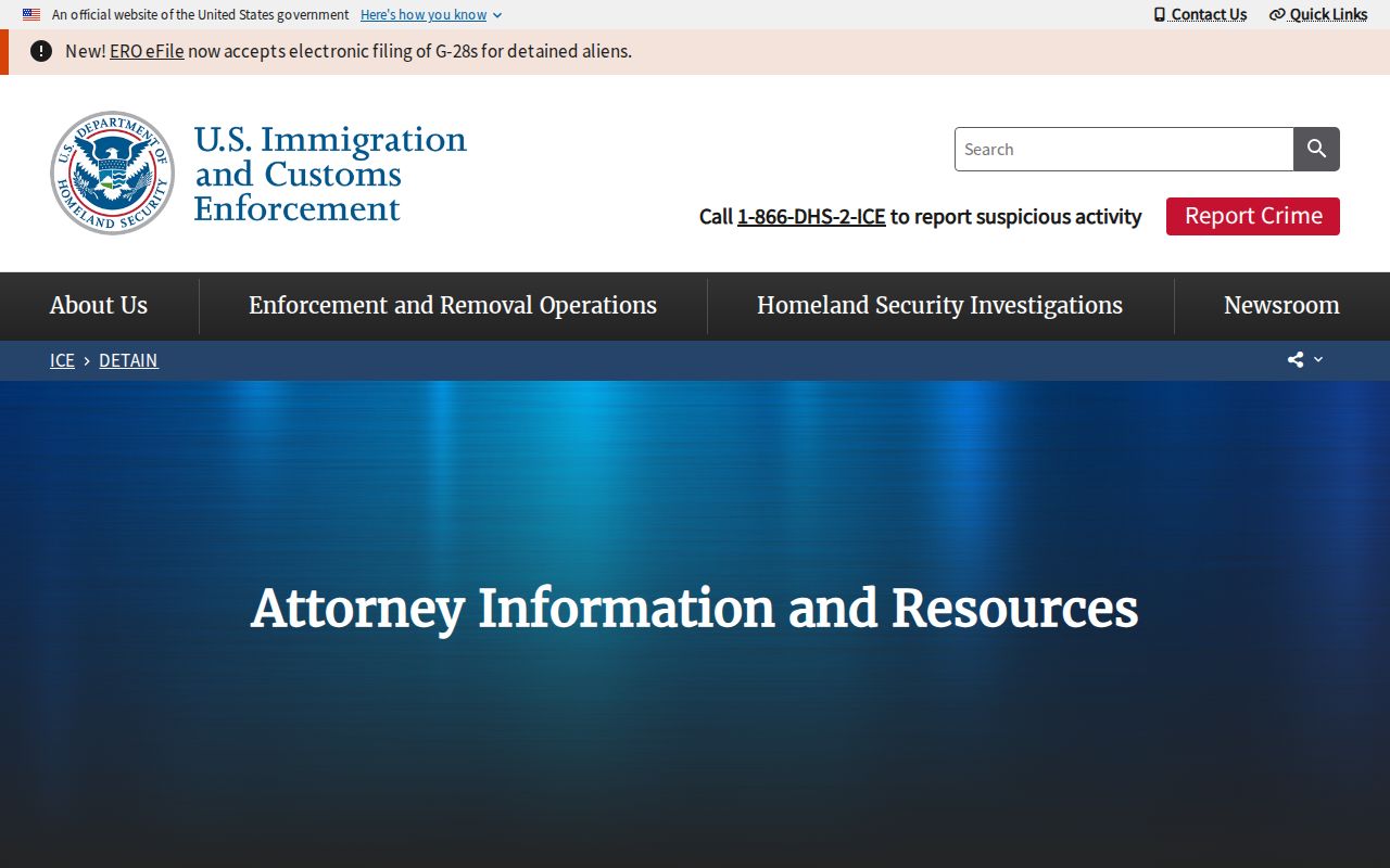 ICE detention locator recent release scope for a Yancey-connected detainee