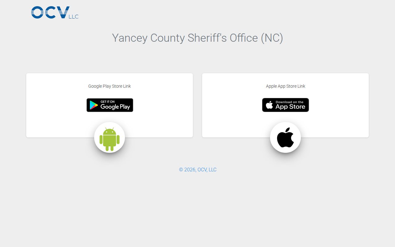 Official Yancey County 24-hour release app access